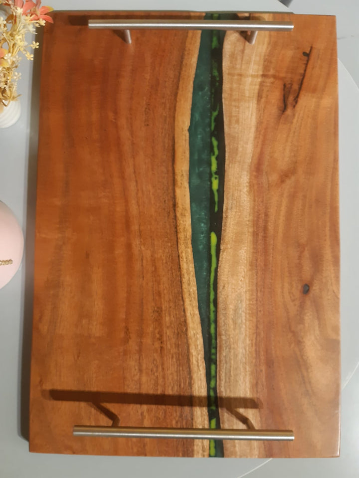 Pacific Epoxy Resin Wooden Tray | Home Décor | Waseeh Pakistan
