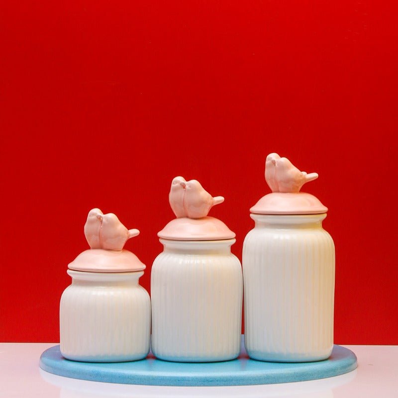 Pair Birds Ceramic Jar | Home Décor | Waseeh Pakistan