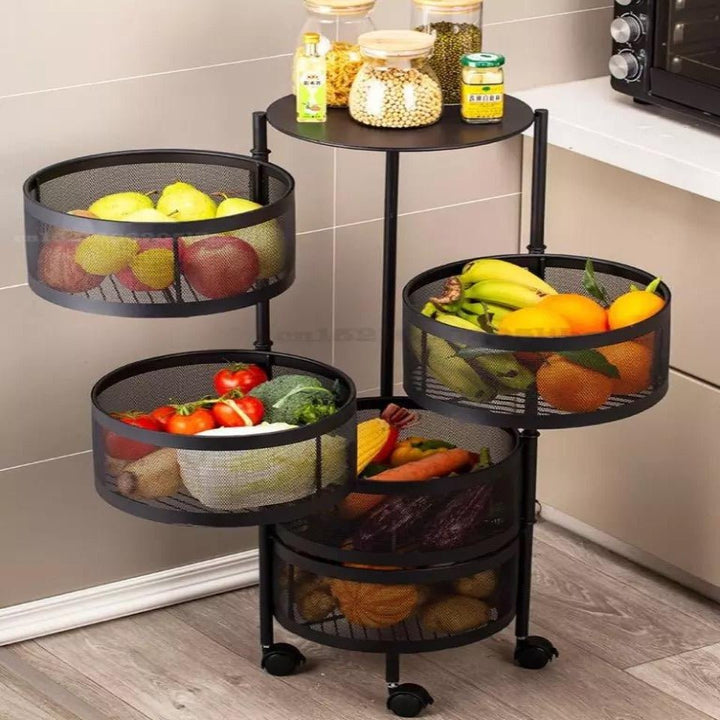 Parfait Rotating Trolley (Round) | kitchen item | Waseeh Pakistan