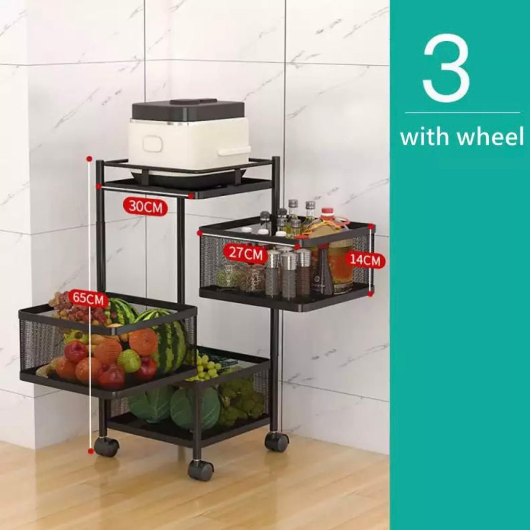 Parfait Rotating Trolley (Square) | kitchen item | Waseeh Pakistan