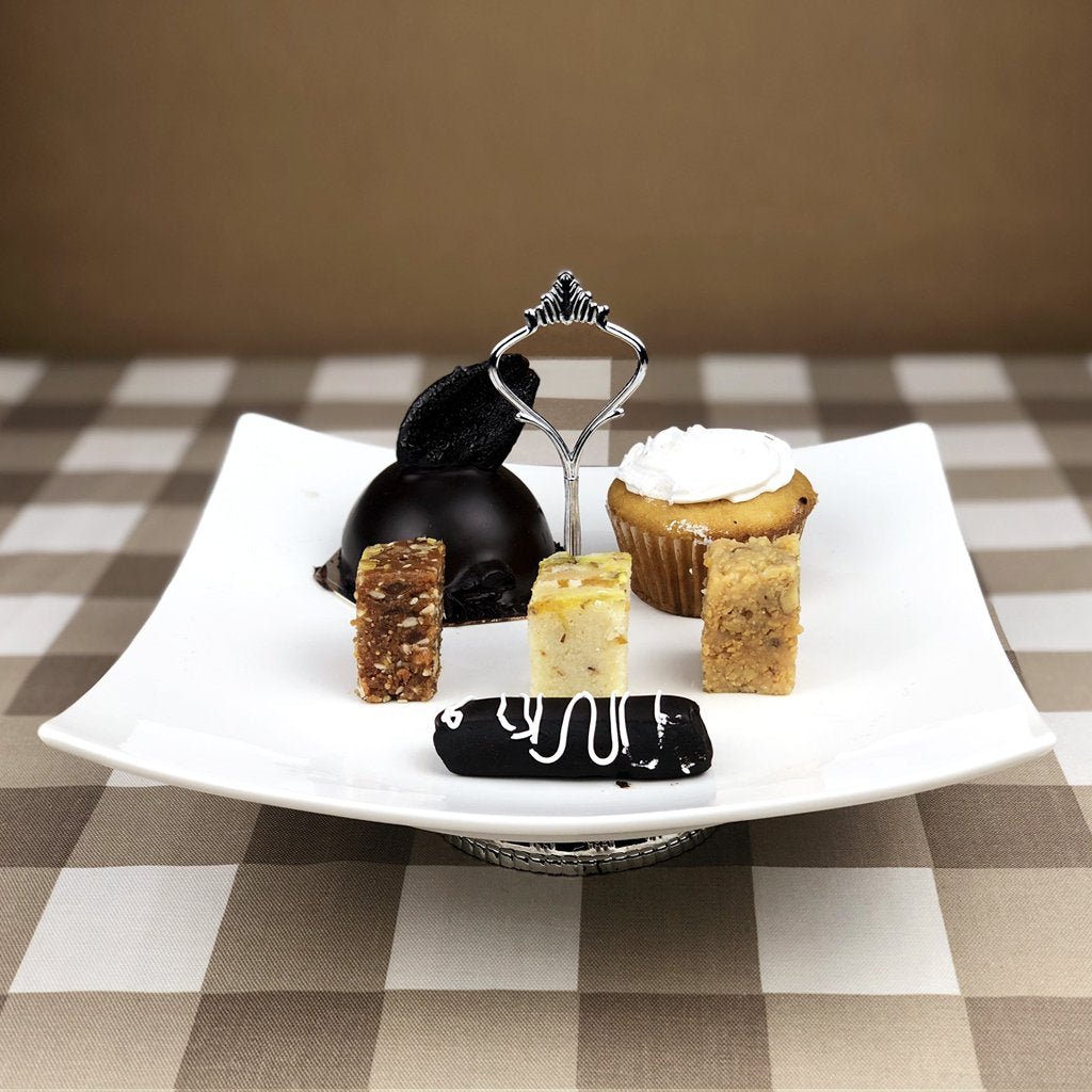 Pastry Stand in Ceramic with Silver Base - Large Size | kitchen item | Waseeh Pakistan