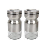 Home Puff Metal Spice Bottle with Stand 130mL, Set of 2 - waseeh.com