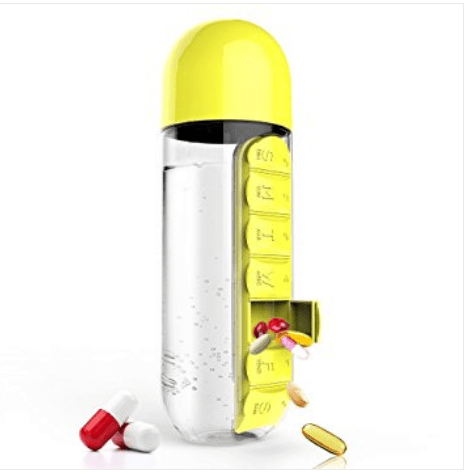 Pill &amp; Vitamin Organizer Water Bottle | Fitness | Waseeh Pakistan
