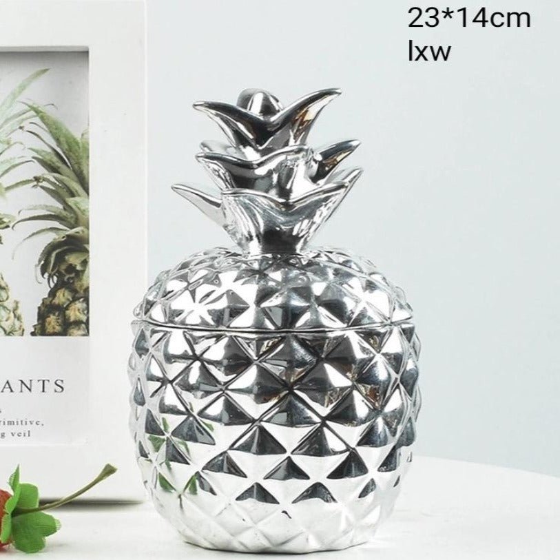 Pineapple Jar Decor (Silver-Golden) | Home Décor | Waseeh Pakistan