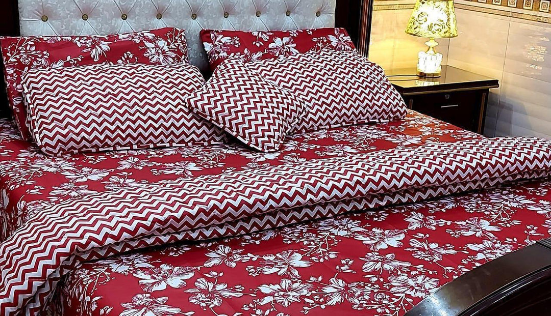 Pleated Shroud Comforter Set 7Pcs - King Size | Home Décor | Waseeh Pakistan