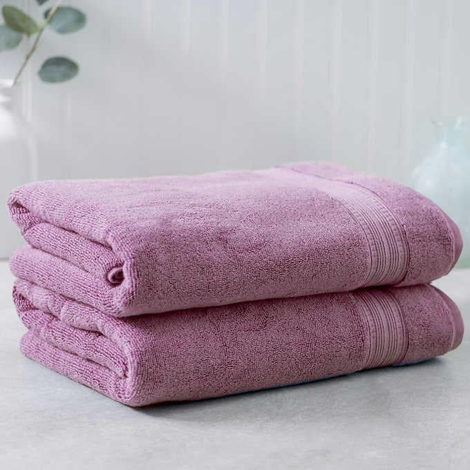 Plum Egyptian Cotton Towel - Pack of 2 | Home Décor | Waseeh Pakistan