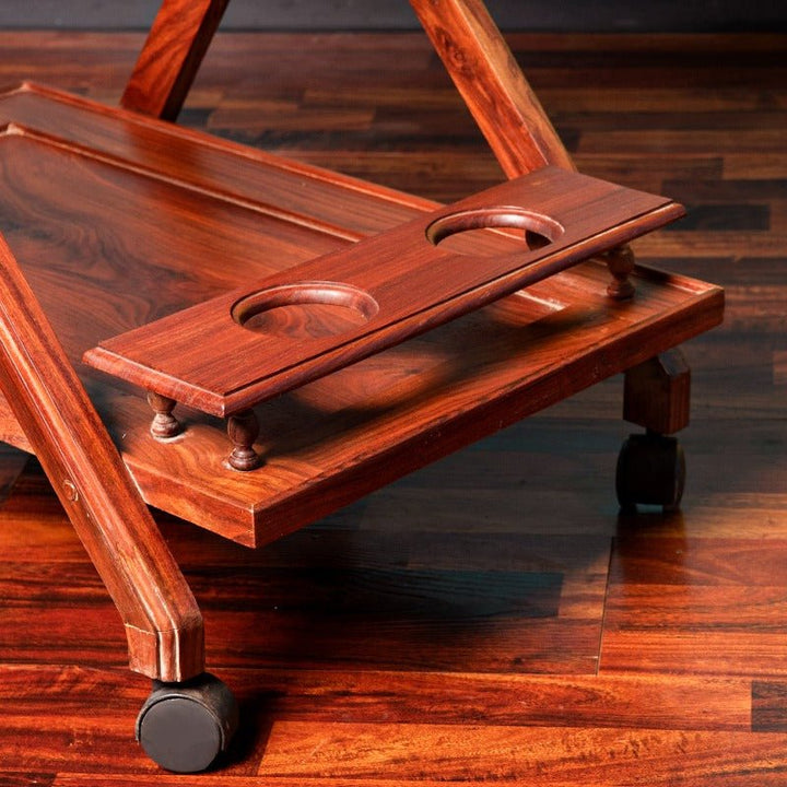 Plumbing Living Lounge Kitchen Rolling Trolley (Shisham) | Furniture | Waseeh Pakistan