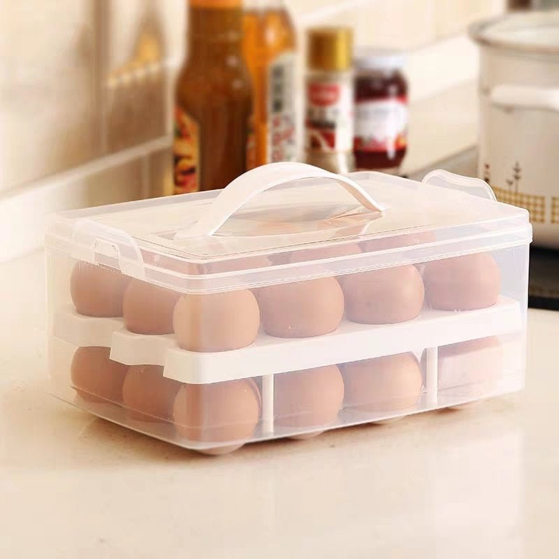 Portable Egg Storage Box (24 Grid) | kitchen item | Waseeh Pakistan