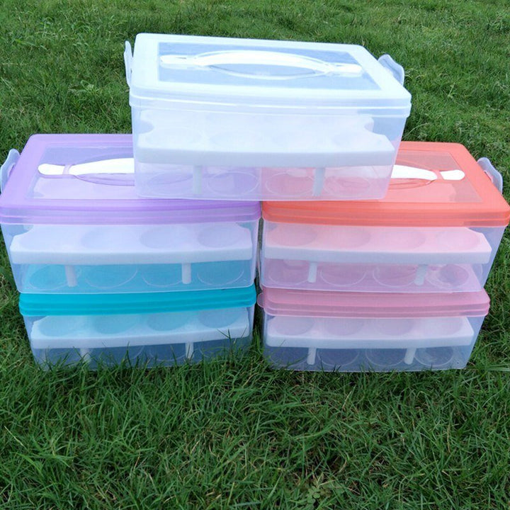 Portable Egg Storage Box (24 Grid) | kitchen item | Waseeh Pakistan