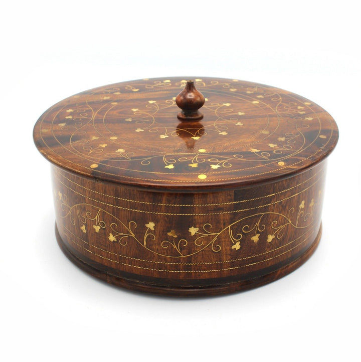 Portioned Wooden Hot Pot - 9.5" | Wooden Handy Crafts | Waseeh Pakistan