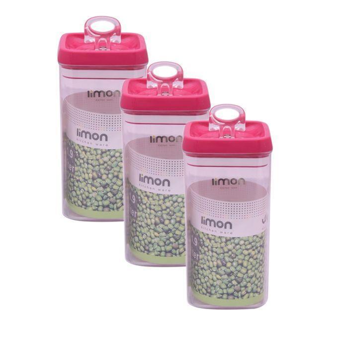 Prima Limon Royal Air-Tight Food Storage Containers pack of 3 | kitchen item | Waseeh Pakistan