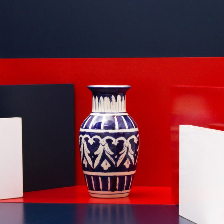 Pristine felicity Vase-Blue pottery | Home Décor | Waseeh Pakistan