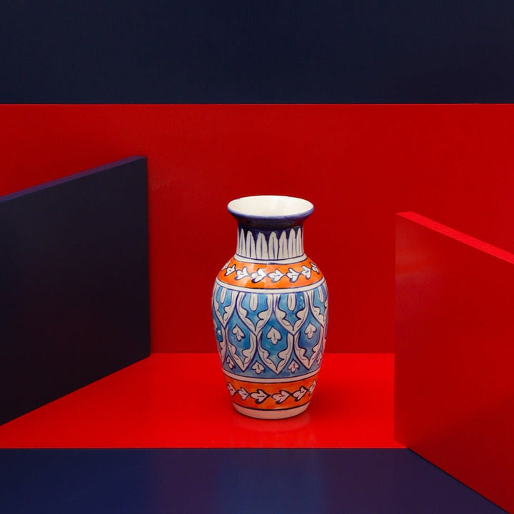 Pristine felicity Vase-Blue pottery | Home Décor | Waseeh Pakistan