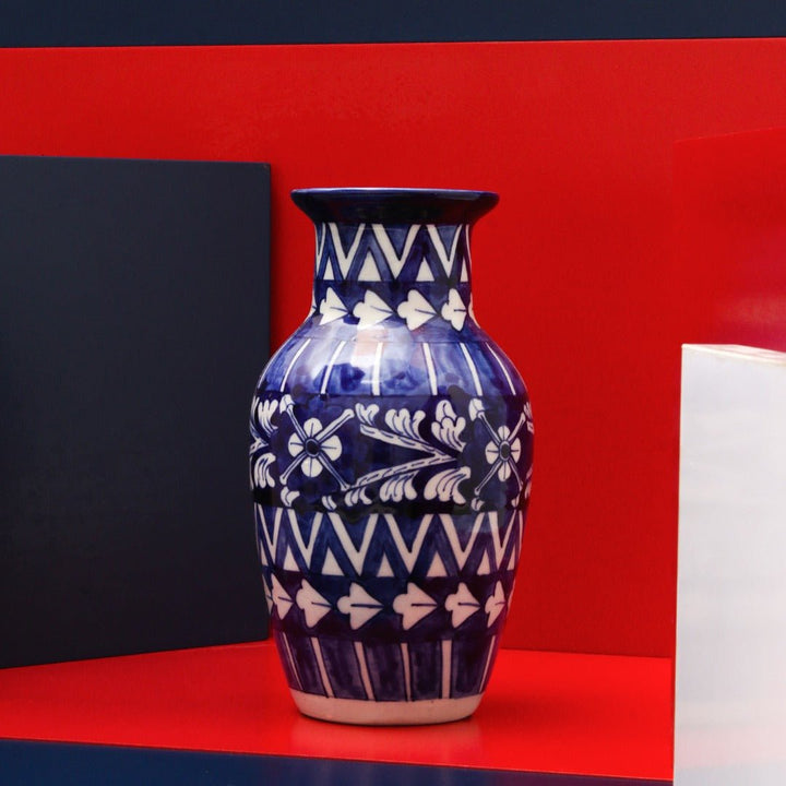Pristine felicity Vase-Blue pottery | Home Décor | Waseeh Pakistan