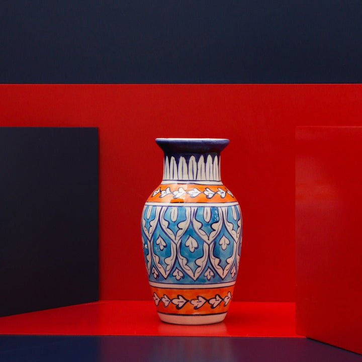 Pristine felicity Vase-Blue pottery | Home Décor | Waseeh Pakistan