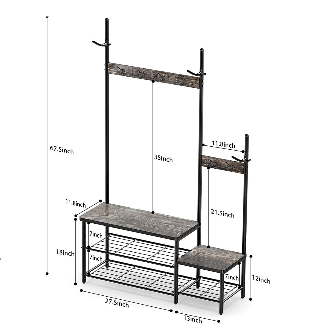 Progeny Tree Coat Shoe Bench Entryway Sturdy Organizer Storage Shelve Rack | Furniture | Waseeh Pakistan