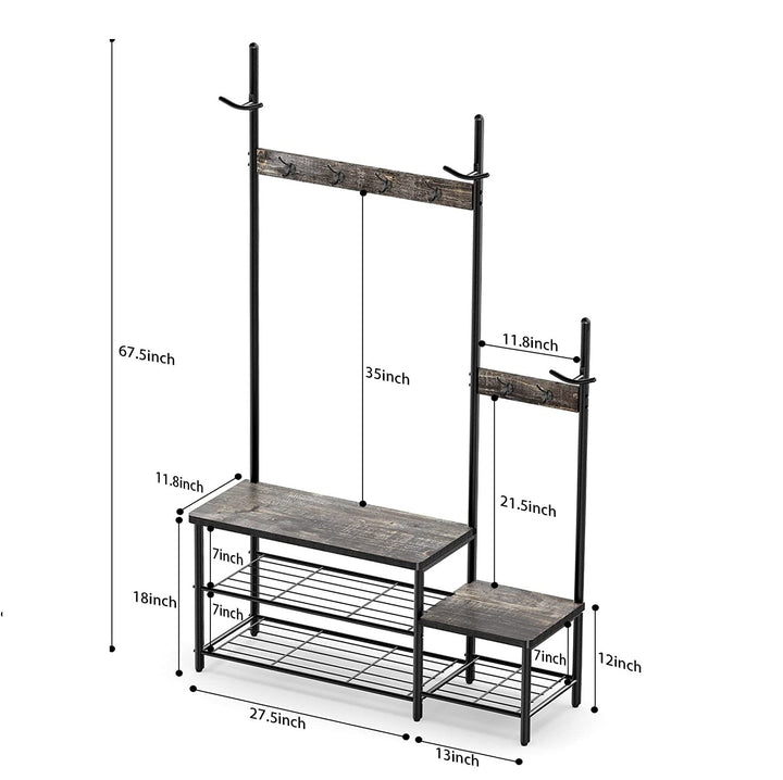 Progeny Tree Coat Shoe Bench Entryway Sturdy Organizer Storage Shelve Rack | Furniture | Waseeh Pakistan