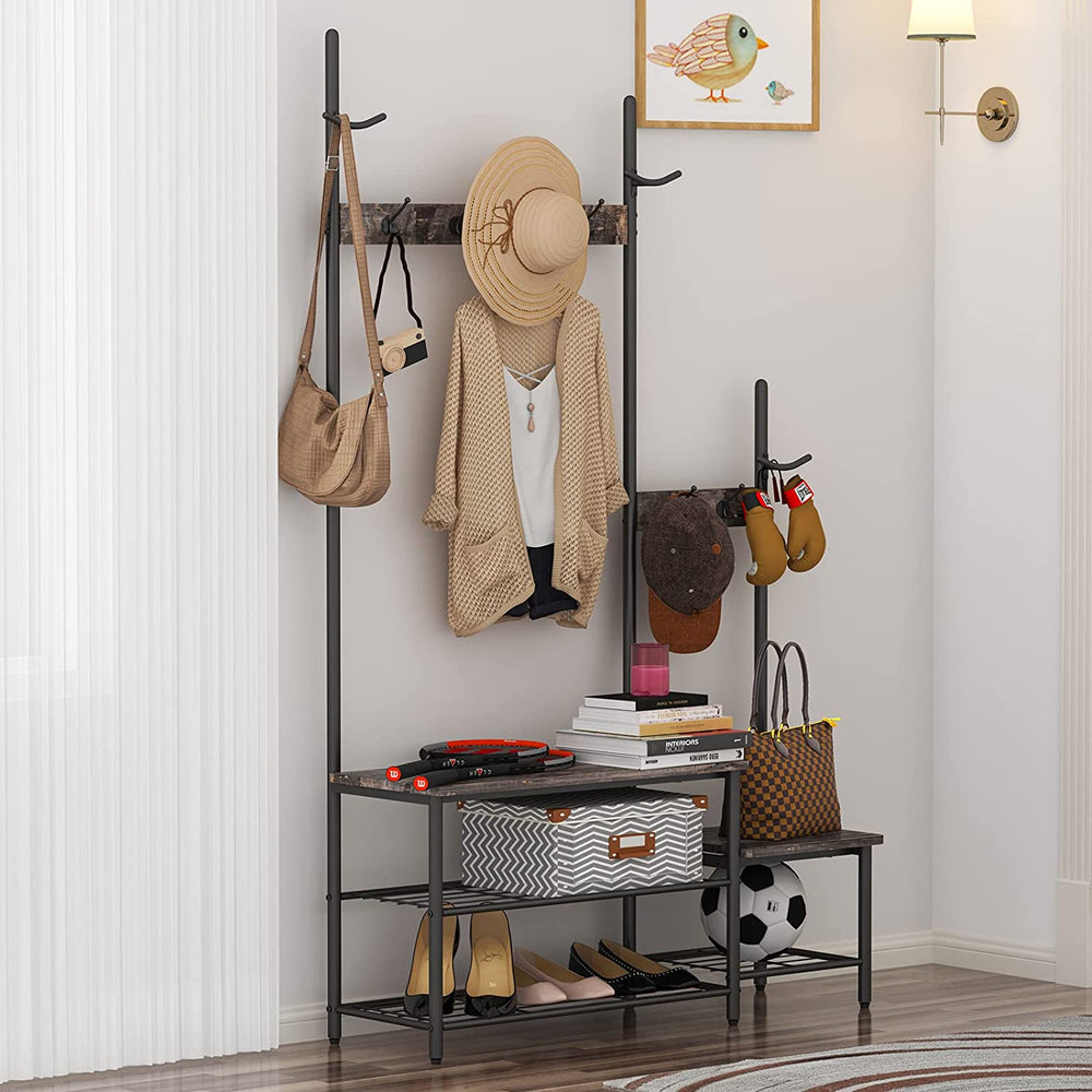 Progeny Tree Coat Shoe Bench Entryway Sturdy Organizer Storage Shelve Rack | Furniture | Waseeh Pakistan