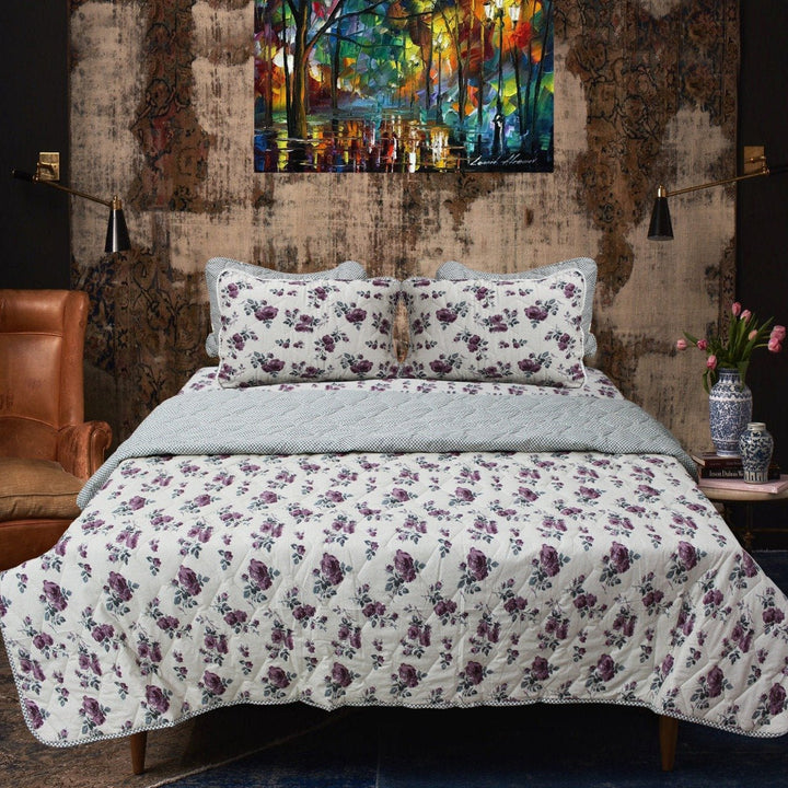 Purple Bliss - Export Quality Bed Spread Set - 6 pc | Home Décor | Waseeh Pakistan
