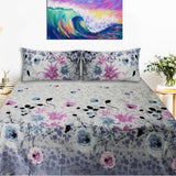 Export Quality Bed Sheet - White Floral - waseeh.com