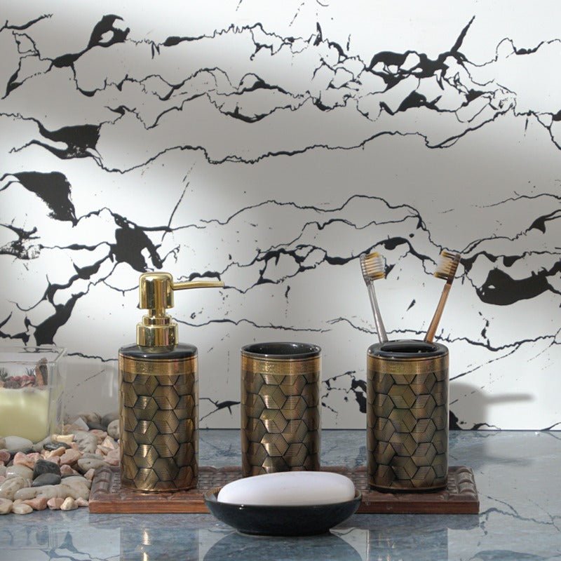Rabel Gold Bathroom Set | Home Décor | Waseeh Pakistan