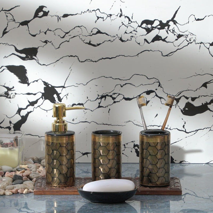 Rabel Gold Bathroom Set | Home Décor | Waseeh Pakistan