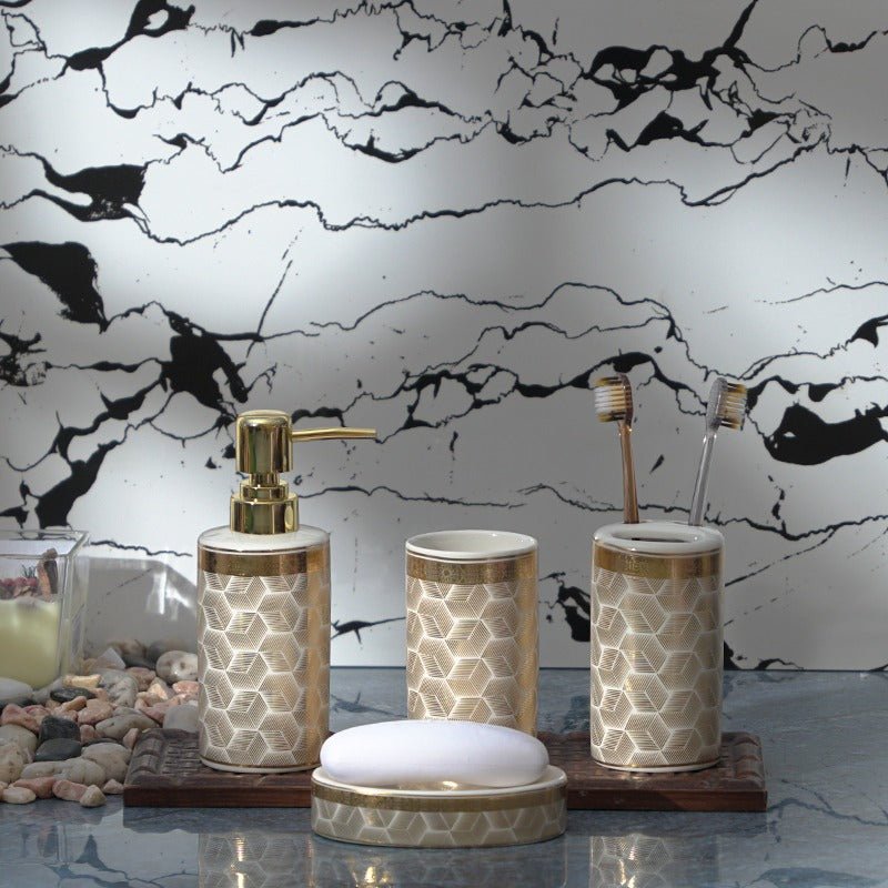 Rabel Gold Bathroom Set | Home Décor | Waseeh Pakistan