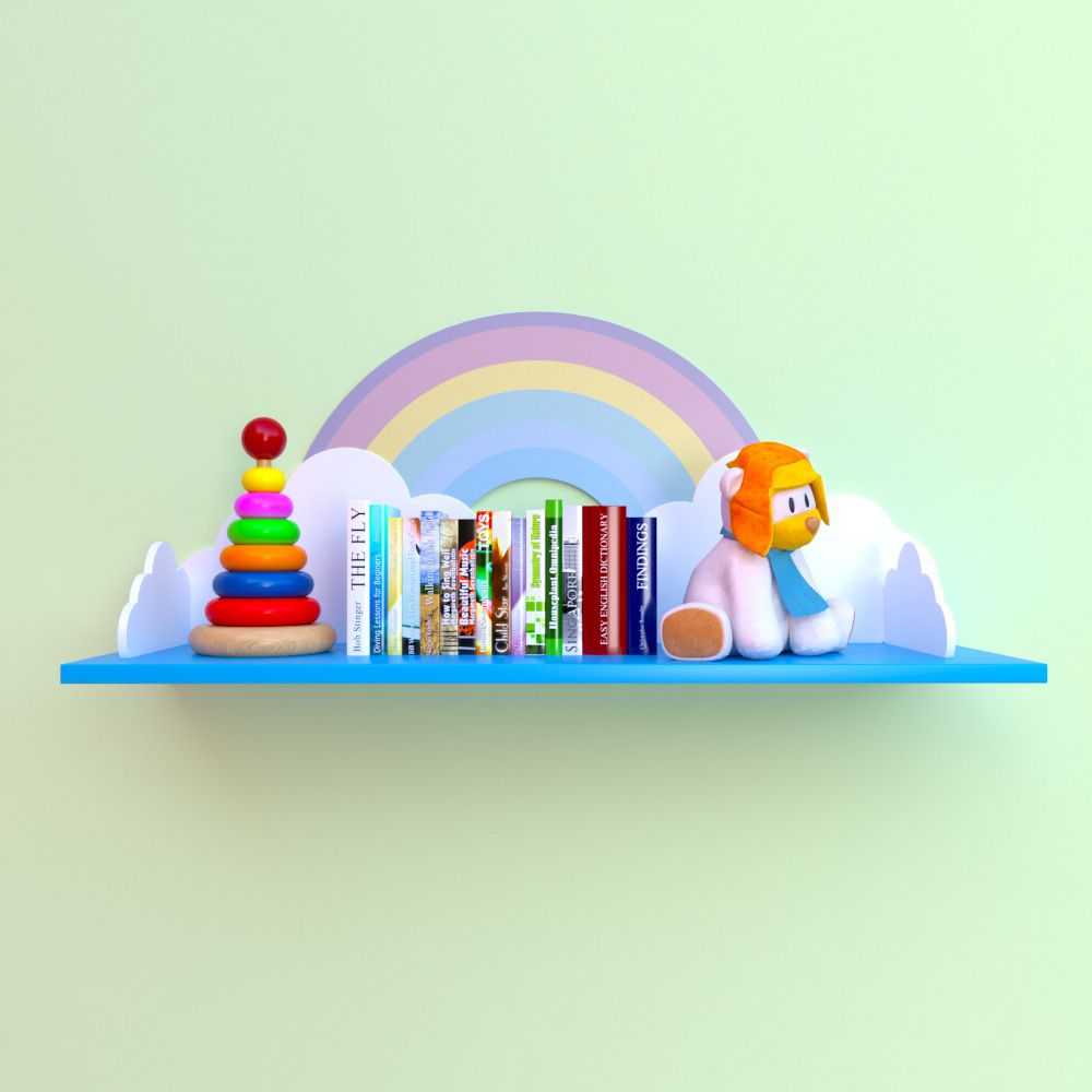 Rainbow Land Kids Bedroom Floating Shelve Decor | Furniture | Waseeh Pakistan