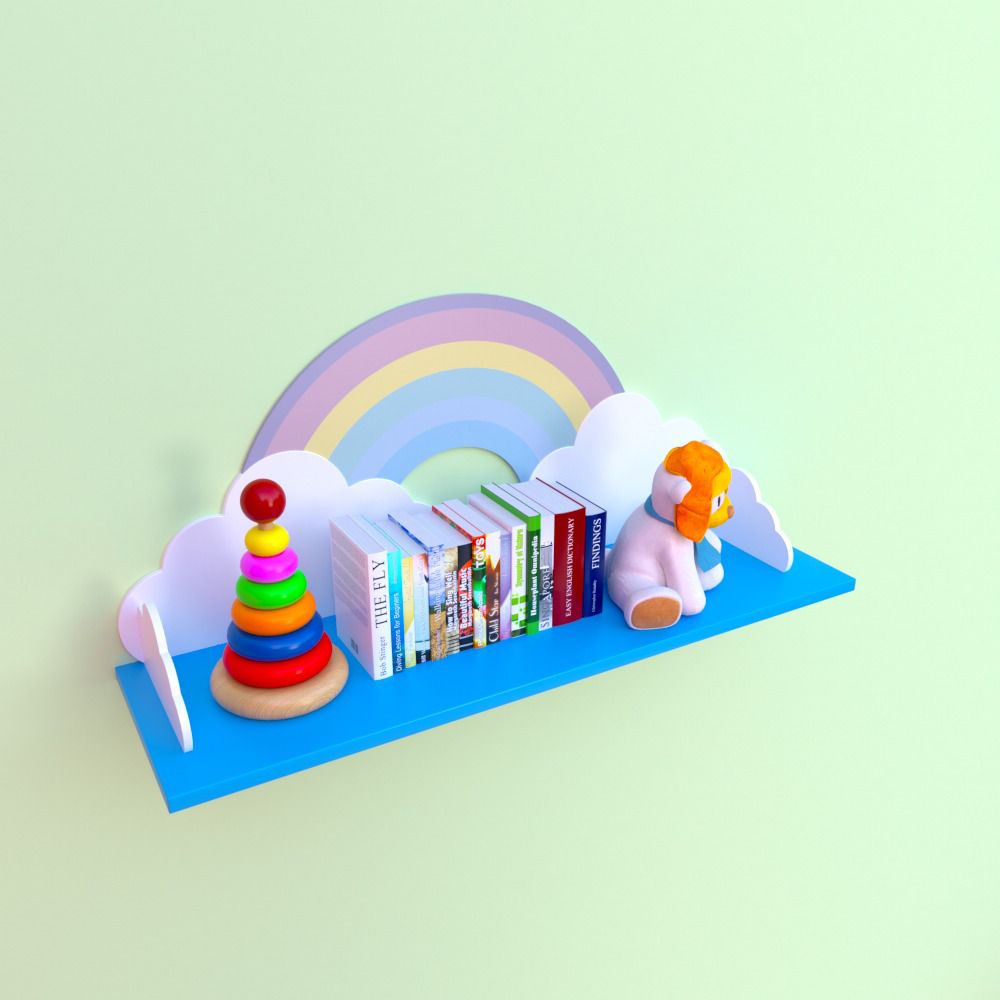 Rainbow Land Kids Bedroom Floating Shelve Decor | Furniture | Waseeh Pakistan