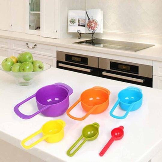 Rainbow Measuring Cups (6pcs) | kitchen item | Waseeh Pakistan