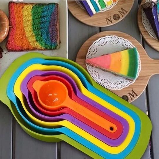 Rainbow Measuring Cups (6pcs) | kitchen item | Waseeh Pakistan