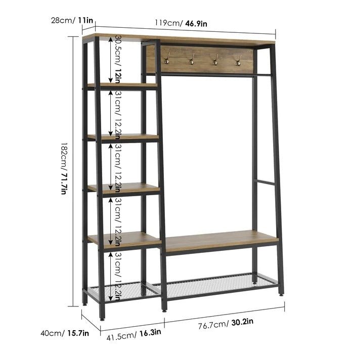 Ravishing Living Bedroom Shoe Coat Hang Storage Organizer Rack Decor | Furniture | Waseeh Pakistan