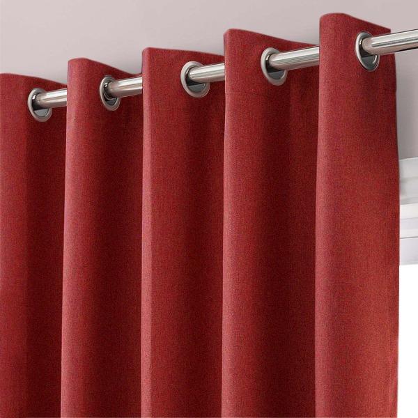 Ready Made Cotton Duck Plain Curtains with Lining &amp; Stainless Steel Eyelet 8 Feet Length | Home Décor | Waseeh Pakistan