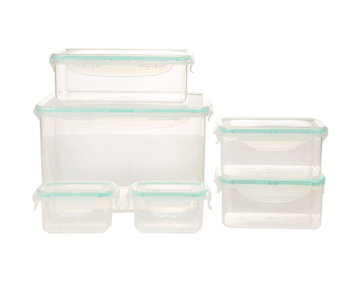 Rectangle Food Container Set - Pack of 16 Pcs | kitchen item | Waseeh Pakistan