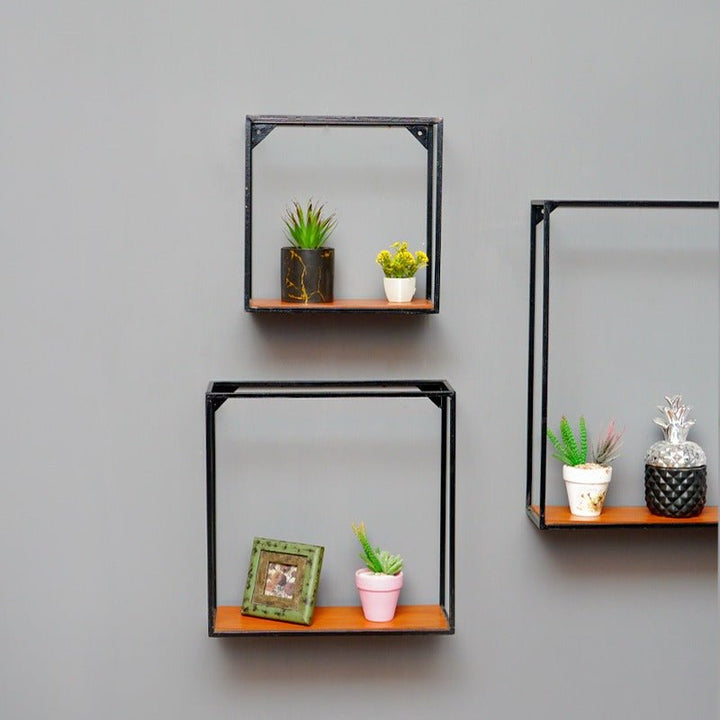 Rectangle Living Lounge Drawing Room Floating Organizer Shelve (Set of 3) - Special | Furniture | Waseeh Pakistan