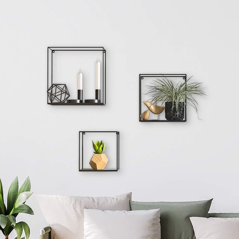 Rectangle Living Lounge Drawing Room Floating Organizer Shelve (Set of 3) - Special | Furniture | Waseeh Pakistan