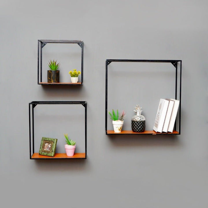 Rectangle Living Lounge Drawing Room Floating Organizer Shelve (Set of 3) - Special | Furniture | Waseeh Pakistan