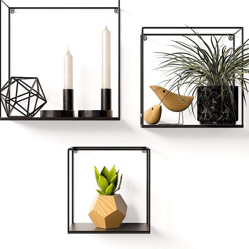 Rectangle Living Lounge Drawing Room Floating Organizer Shelve (Set of 3) - Special | Furniture | Waseeh Pakistan