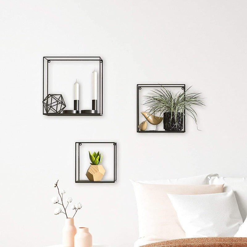Rectangle Living Lounge Drawing Room Floating Organizer Shelve (Set of 3) - Special | Furniture | Waseeh Pakistan