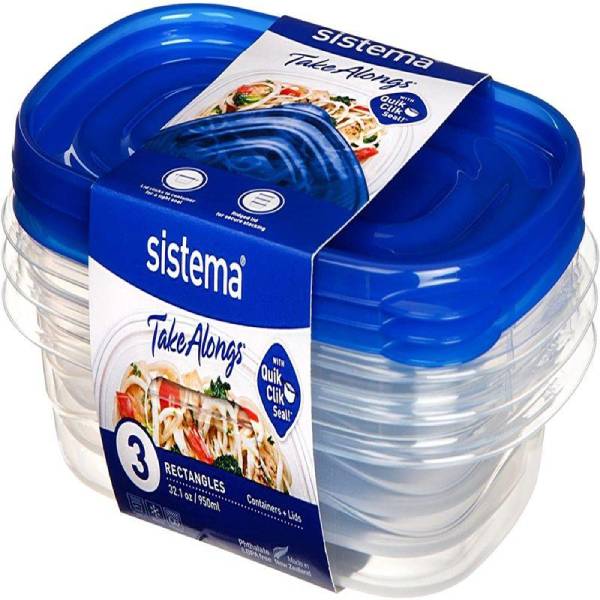 Rectangle Take along Bowls (Pack of 3) | kitchen item | Waseeh Pakistan