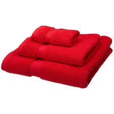 Red Egyptian Cotton Towel - Pack of 3 | Home Décor | Waseeh Pakistan