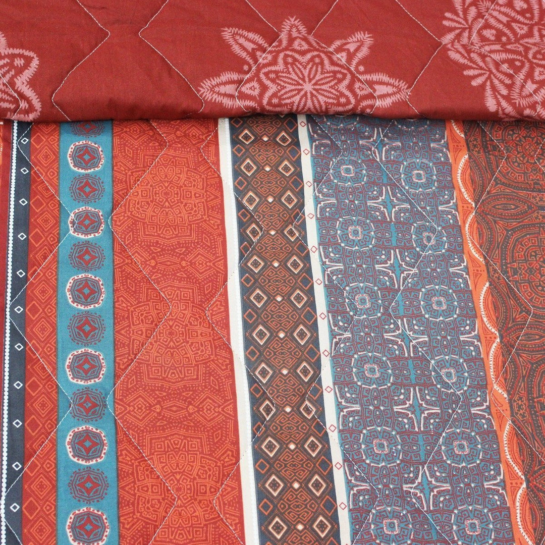 Red Sindhi - Export Quality Bed Spread Set - 6 pc | Home Décor | Waseeh Pakistan