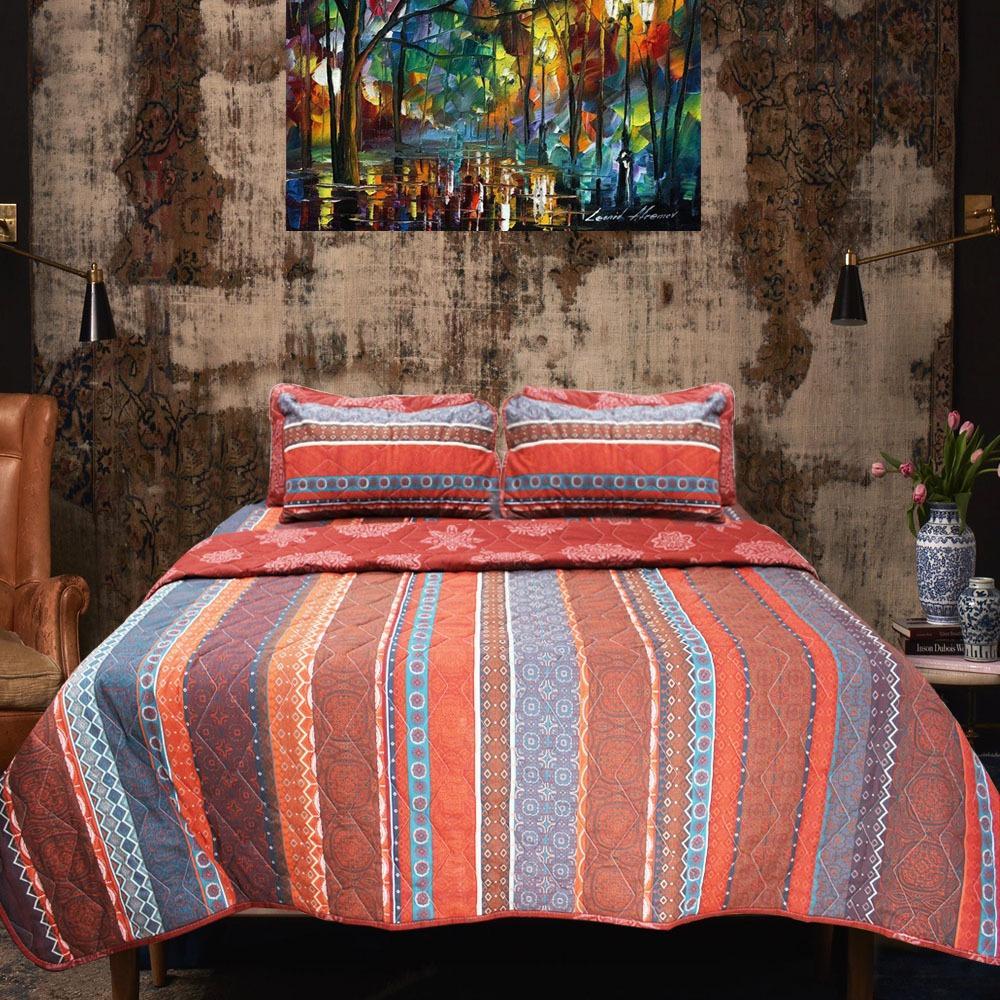 Red Sindhi - Export Quality Bed Spread Set - 6 pc | Home Décor | Waseeh Pakistan