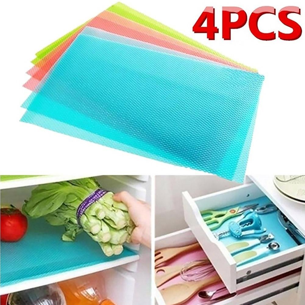 Refrigerator Antibacterial Tailored Mats (4 pcs) | kitchen item | Waseeh Pakistan