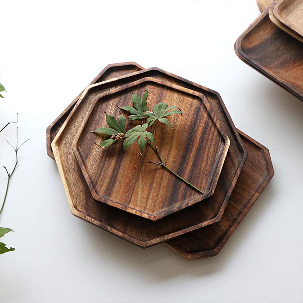 Renawe Octagon Wooden Platter Kitchen Serving Tray | kitchen item | Waseeh Pakistan
