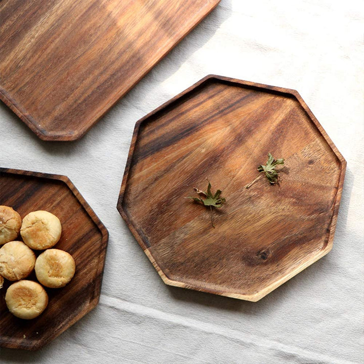 Renawe Octagon Wooden Platter Kitchen Serving Tray | kitchen item | Waseeh Pakistan