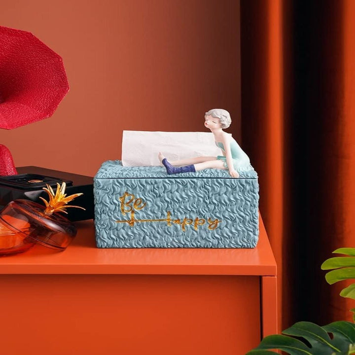 Resin Girl Tissue Box | Home Décor | Waseeh Pakistan