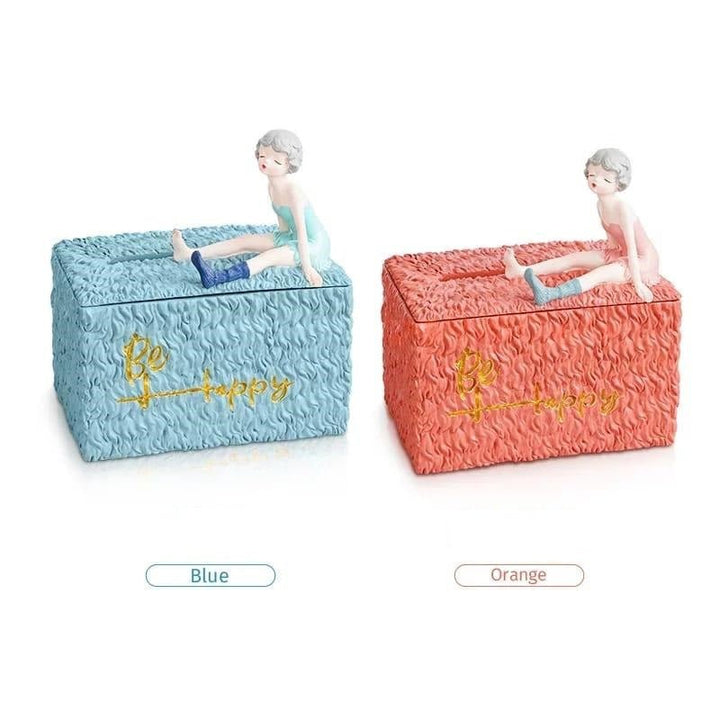 Resin Girl Tissue Box | Home Décor | Waseeh Pakistan