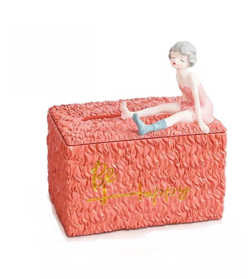 Resin Girl Tissue Box | Home Décor | Waseeh Pakistan