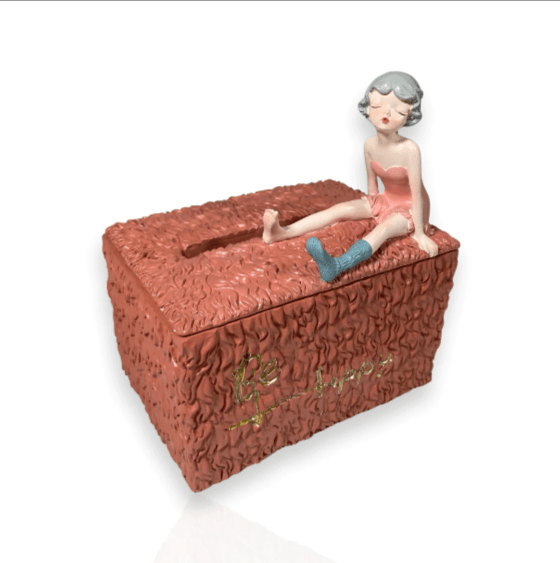 Resin Girl Tissue Box | Home Décor | Waseeh Pakistan